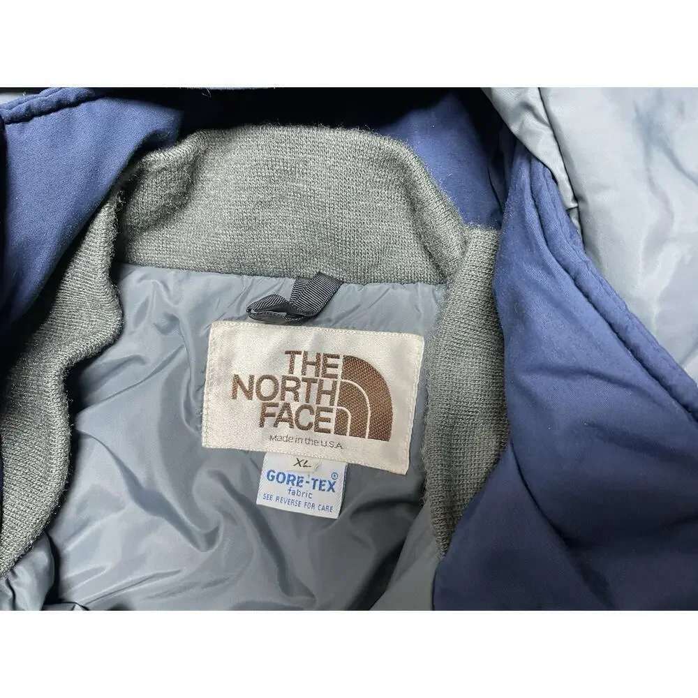 VTG The North Face GORE-TEX Mountain Parka Jacket Mens XL Blue Made in USA